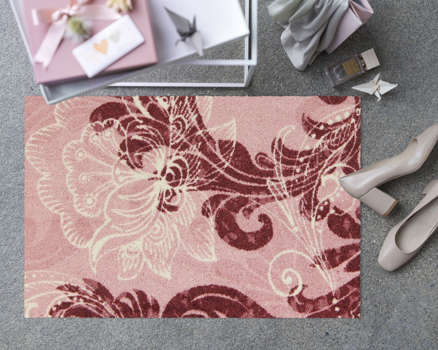 salonloewe-arabeske-rose-l-ufer-45-x-70-cm-fu-matte-mit-arabeskenmuster-waschbar image 2