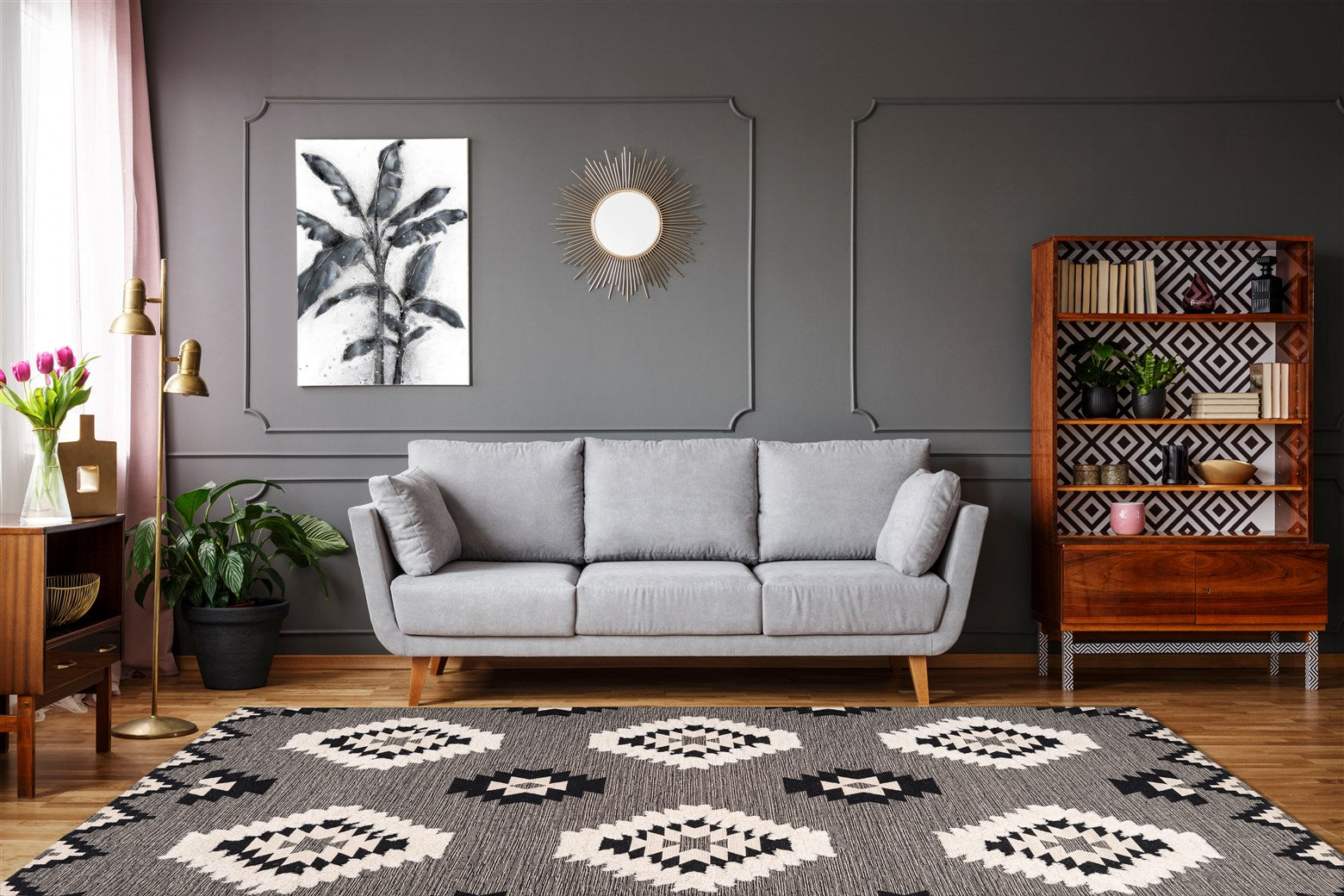 kayoom-ethnie-425-flachflorteppich-mit-ethno-muster-jacquard-gewebt image 2