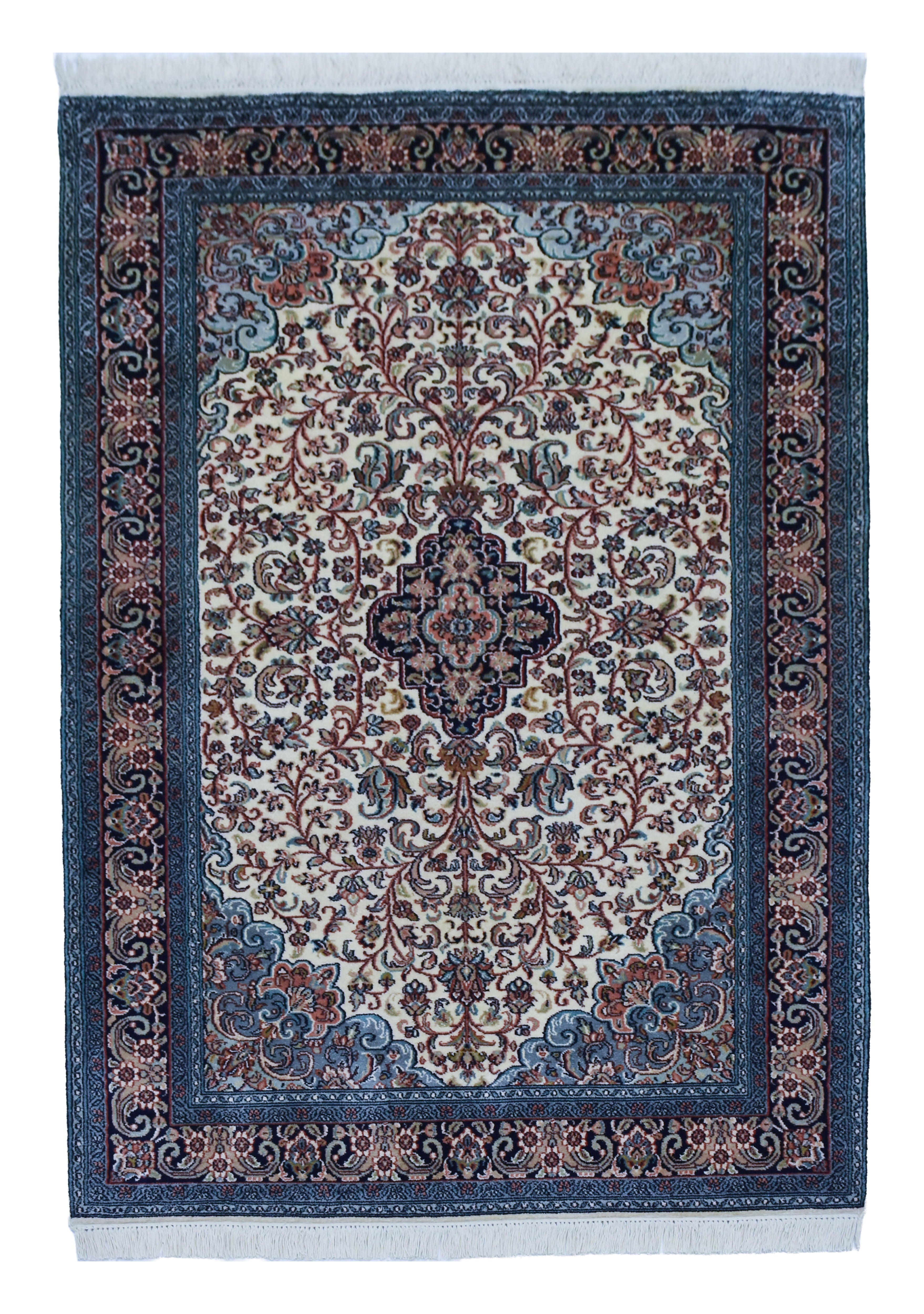 kayoom-kashan-12348-multi-hochflor-teppich-96x149-cm-handgewebt-orient-design image 1