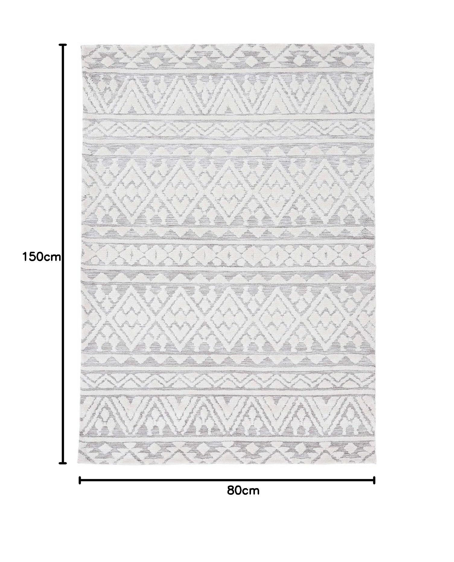 carpetfine-teppich-holly-weicher-teppich-creme-hellgrau-80x150-cm image 2