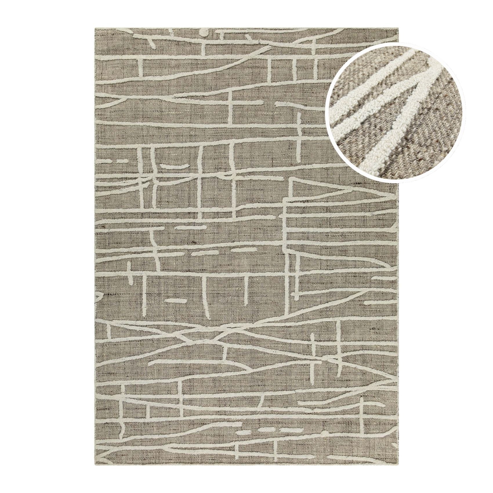 hamptons-by-weconhome-twentyfive-kurzflor-teppich-taupe-meliert image 1