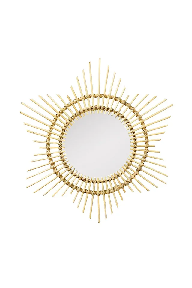 kayoom-rattan-spiegel-aina-425-runder-wandspiegel-mit-rattanrahmen image 1