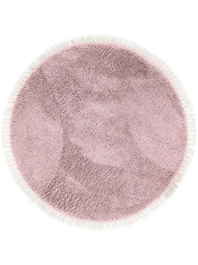 benuta-pop-hochflorteppich-ava-rosa-rund-120-cm-shaggy-pflegeleicht-fu-bodenheiz image 1