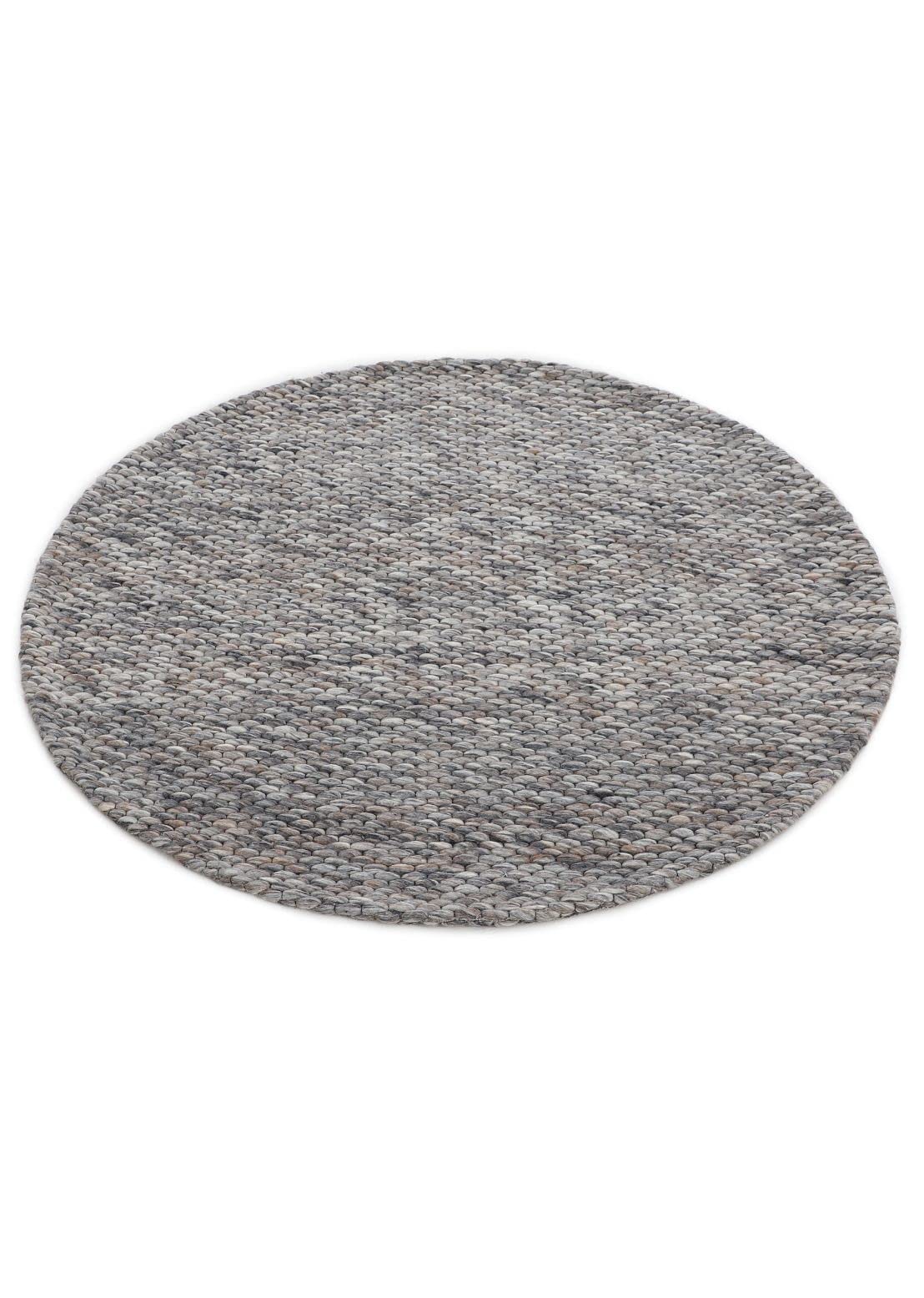 carpetfine-wollteppich-sina-natur-rund-grau-meliert-80-cm-wolle image 2