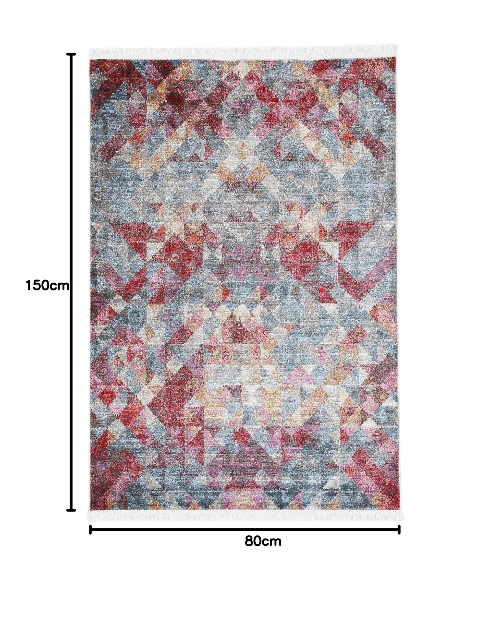 carpetfine-lori-teppich-multicolor-80x150-cm-geometrisch-moderner-teppich-f-r-wo image 2