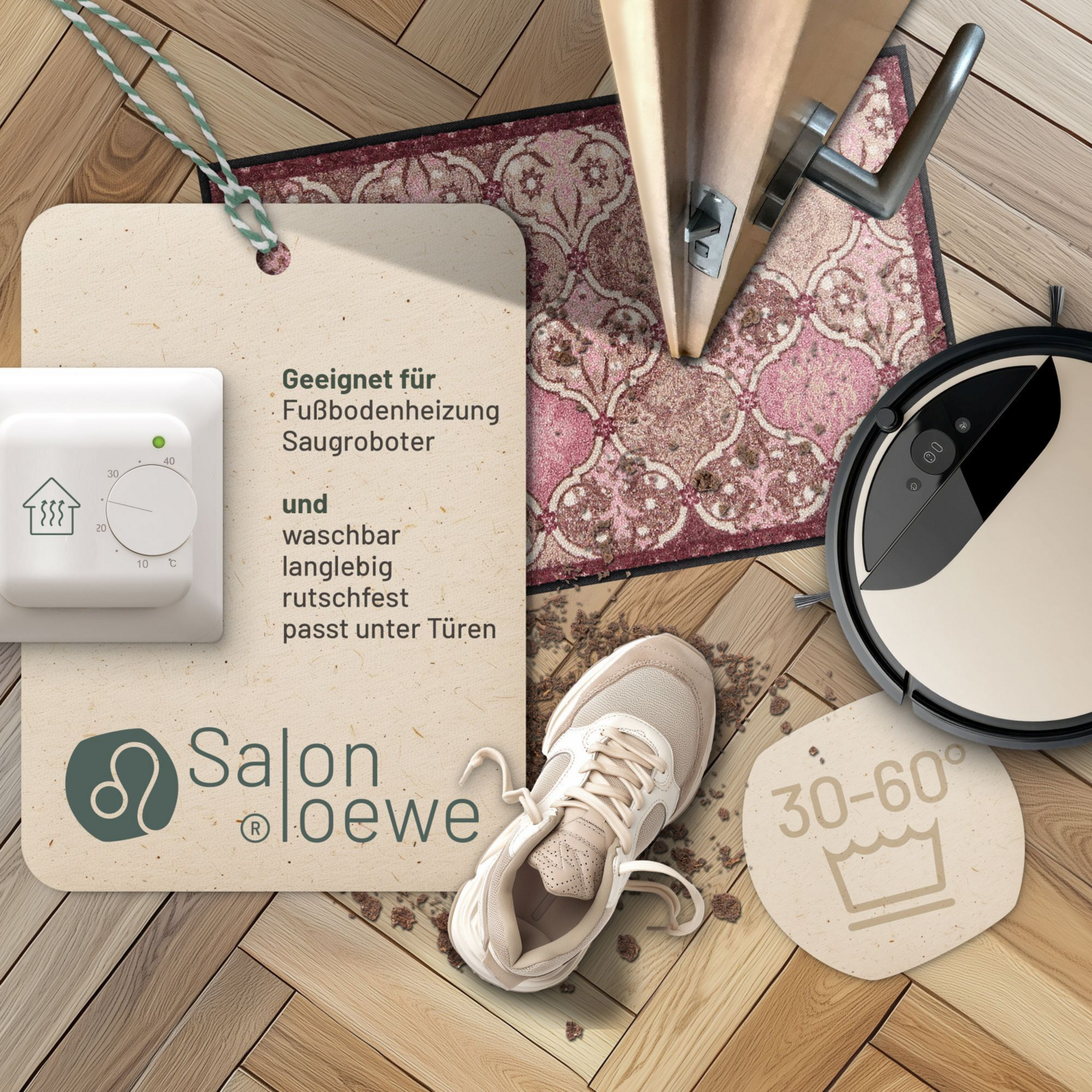 salonloewe-junis-rose-eingangsmatte-50-x-75-cm-ros-farbton-waschbar image 2