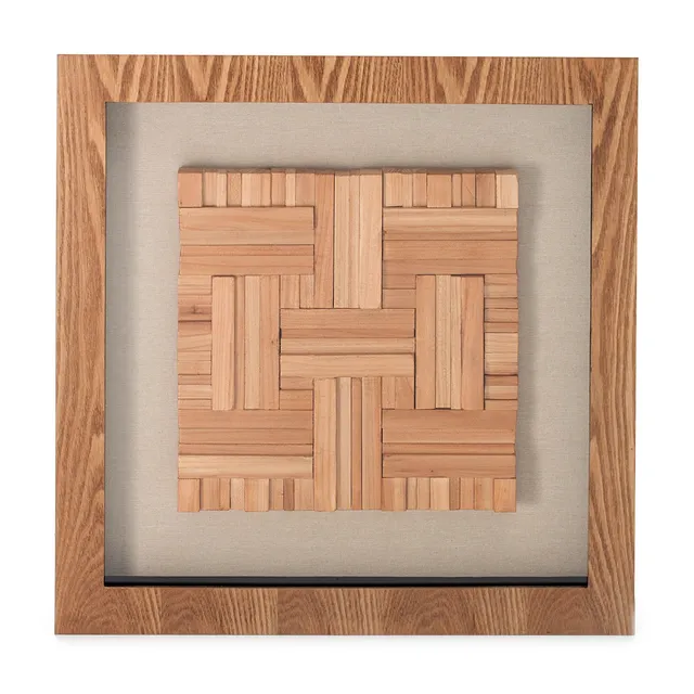 kayoom-bilder-holzkunst-carr-i-60x60-cm-holz-3d-wandbild image 1