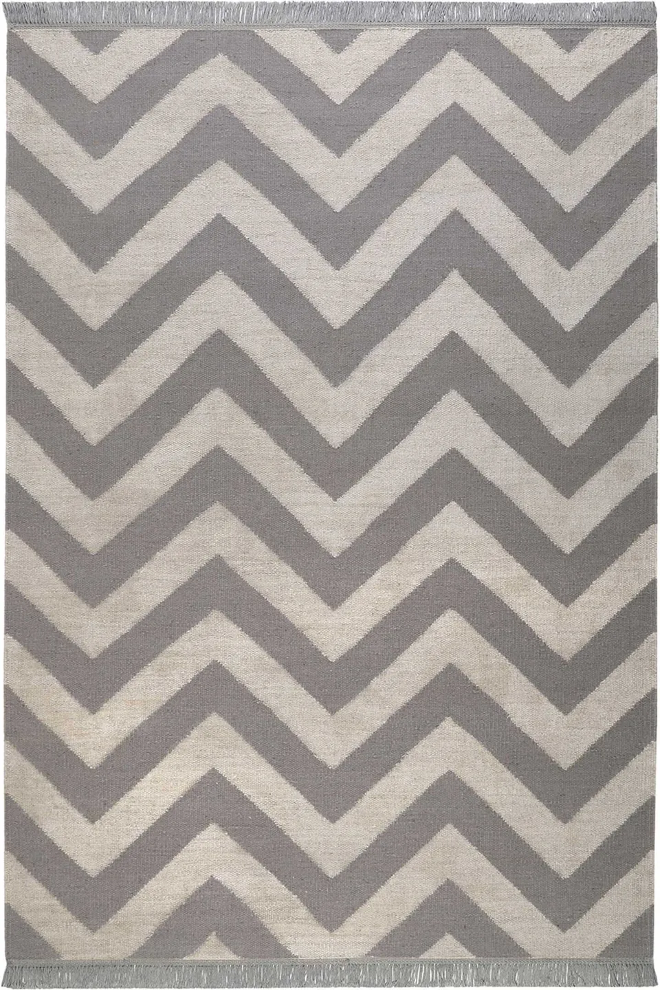 weconhome-zig-zag-kelim-teppich-grau-blau-naturfaser image 1
