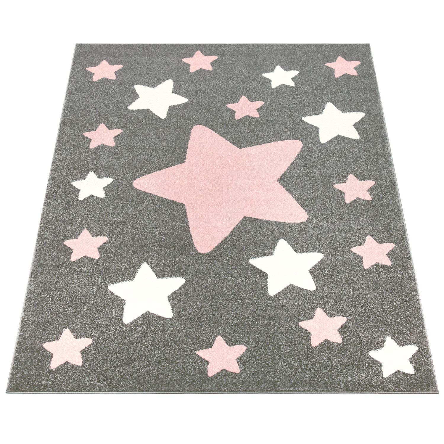 paco-home-kinderteppich-sterne-rund-200-cm-in-grau-rosa image 5