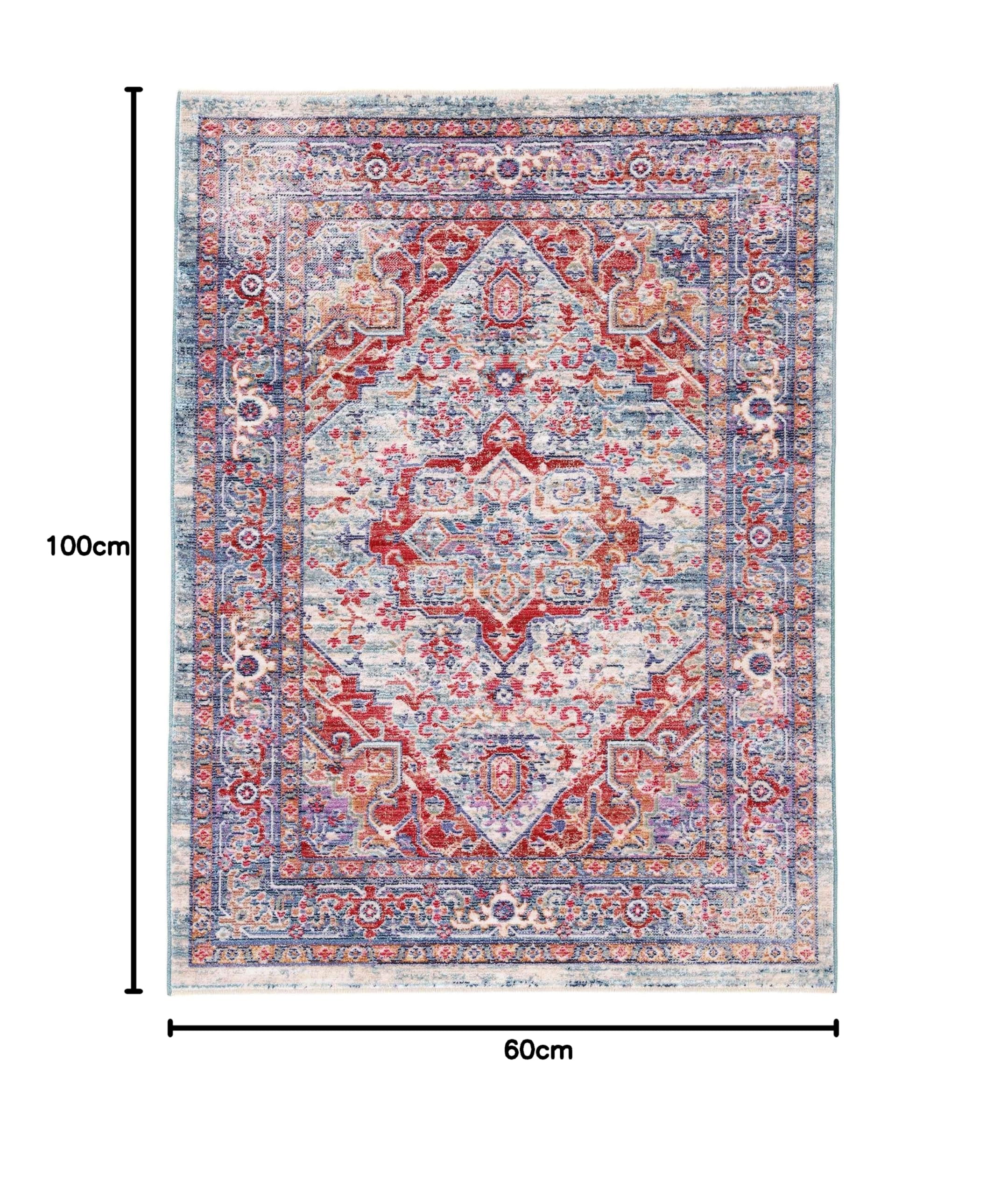 carpetfine-teppich-phoenix-blau-60x100-cm-moderner-vintage-teppich-f-r-wohn-und- image 2