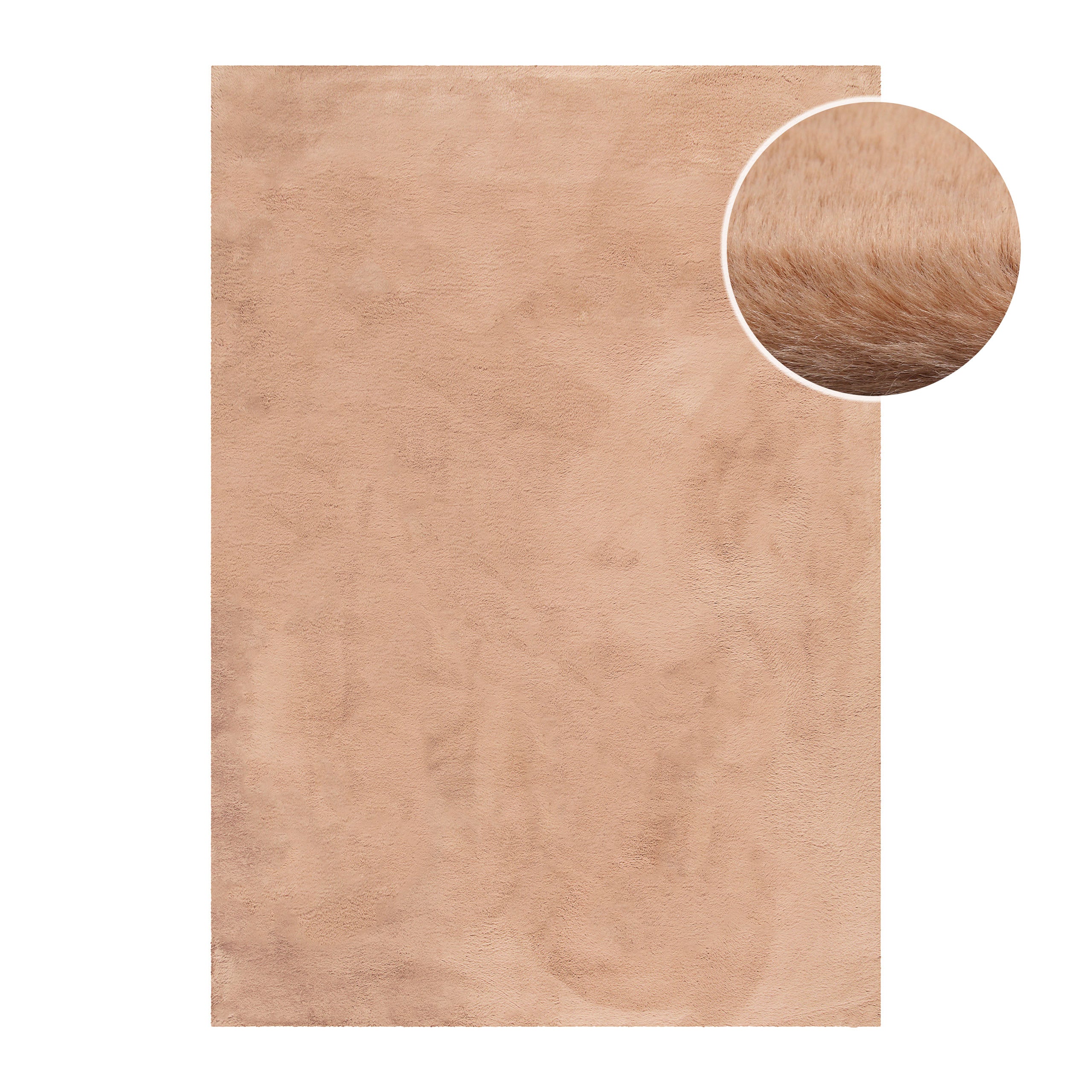 weconhome-basics-anna-kunstfell-teppich-apricot image 1