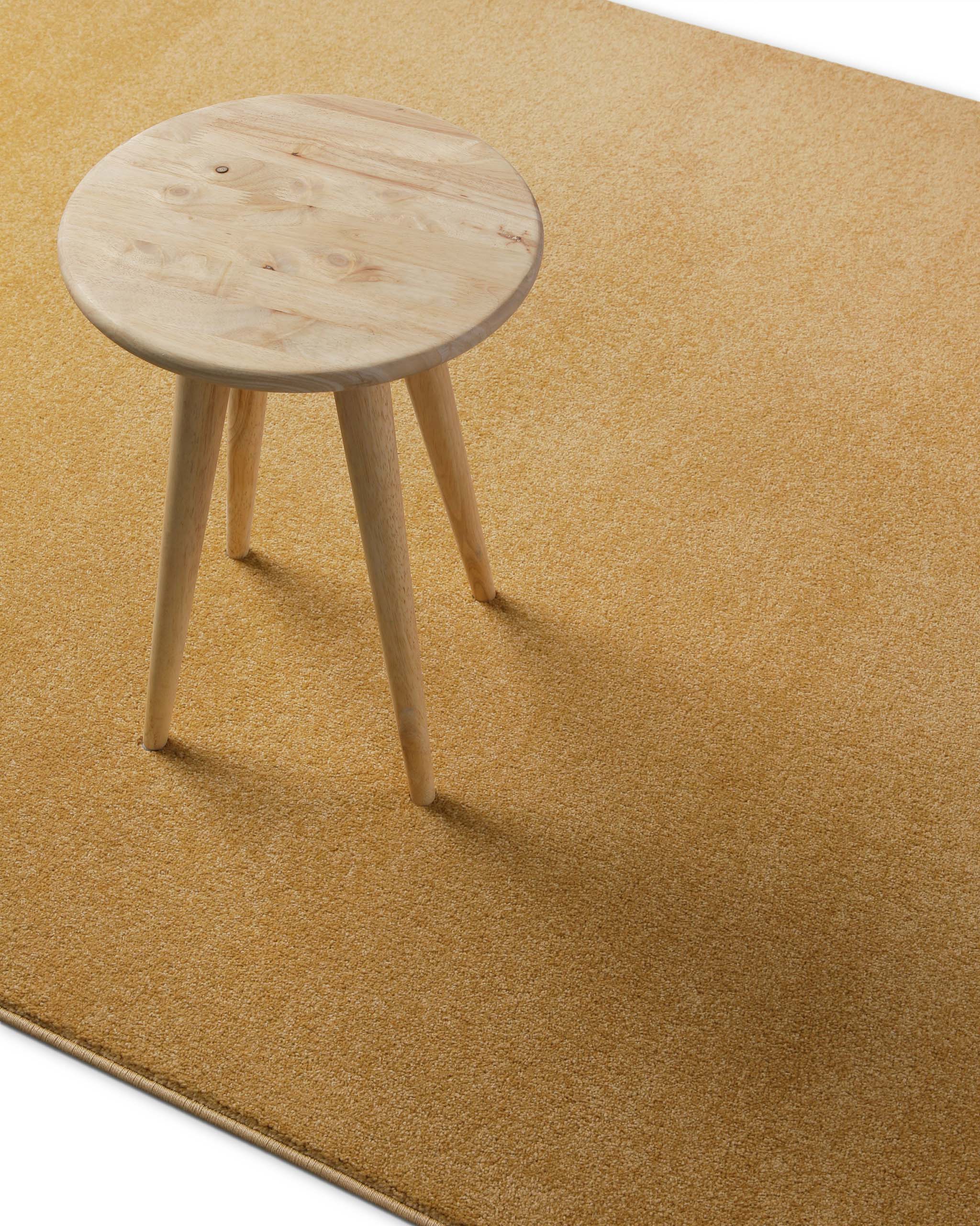 weconhome-basics-freja-kurzflorteppich-ocker-gelb-uni image 2
