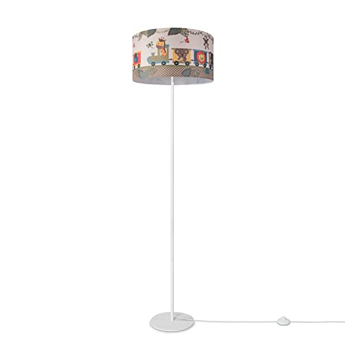 paco-home-kinder-stehlampe-dschungel-tiere-e27-einbeinig-wei-schirm-gr-n-38-cm image 7