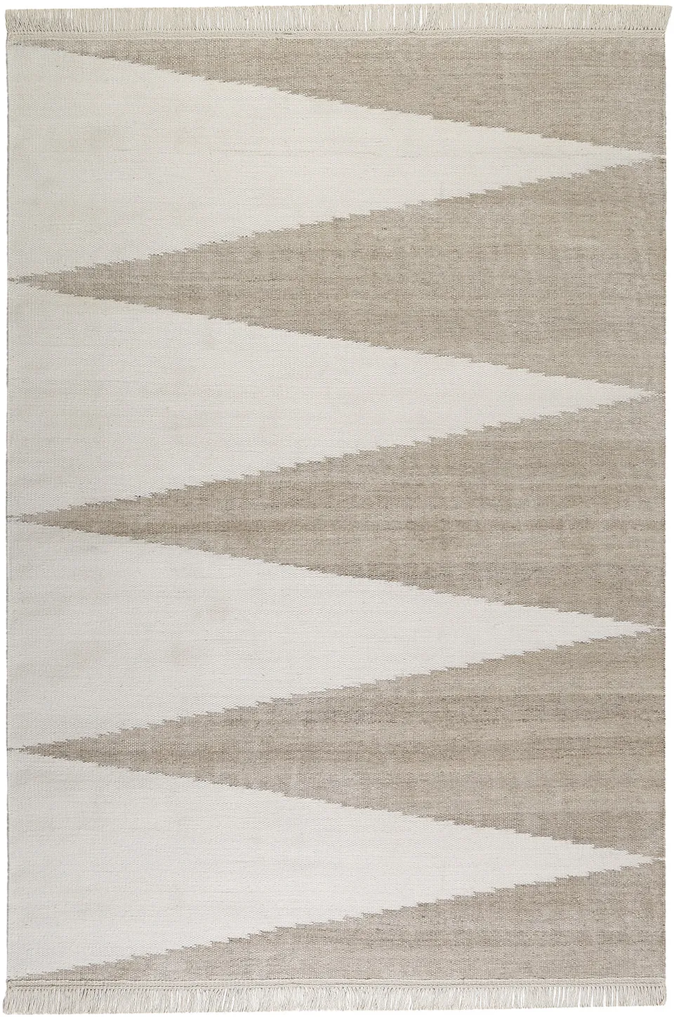 weconhome-kelim-teppich-smart-triangle-sand-beige-handgewebt-naturfaser image 1