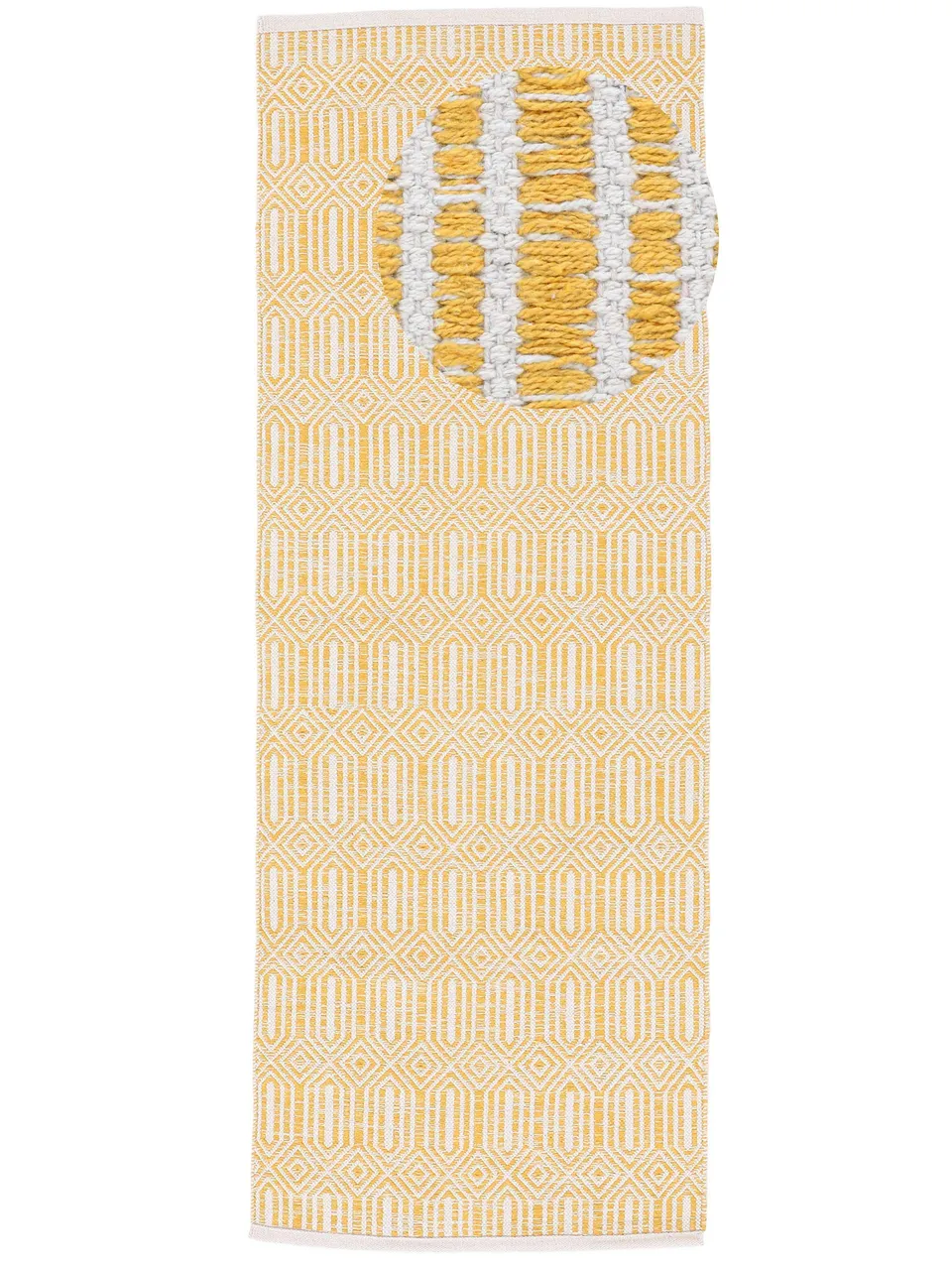 carpetfine-kelim-oregan-l-ufer-gelb-75x300-cm-flachgewebe-baumwolle image 1