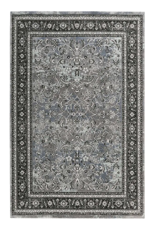 weconhome-kurzflor-teppich-oxford-grau-schwarz-blau-paisley image 1
