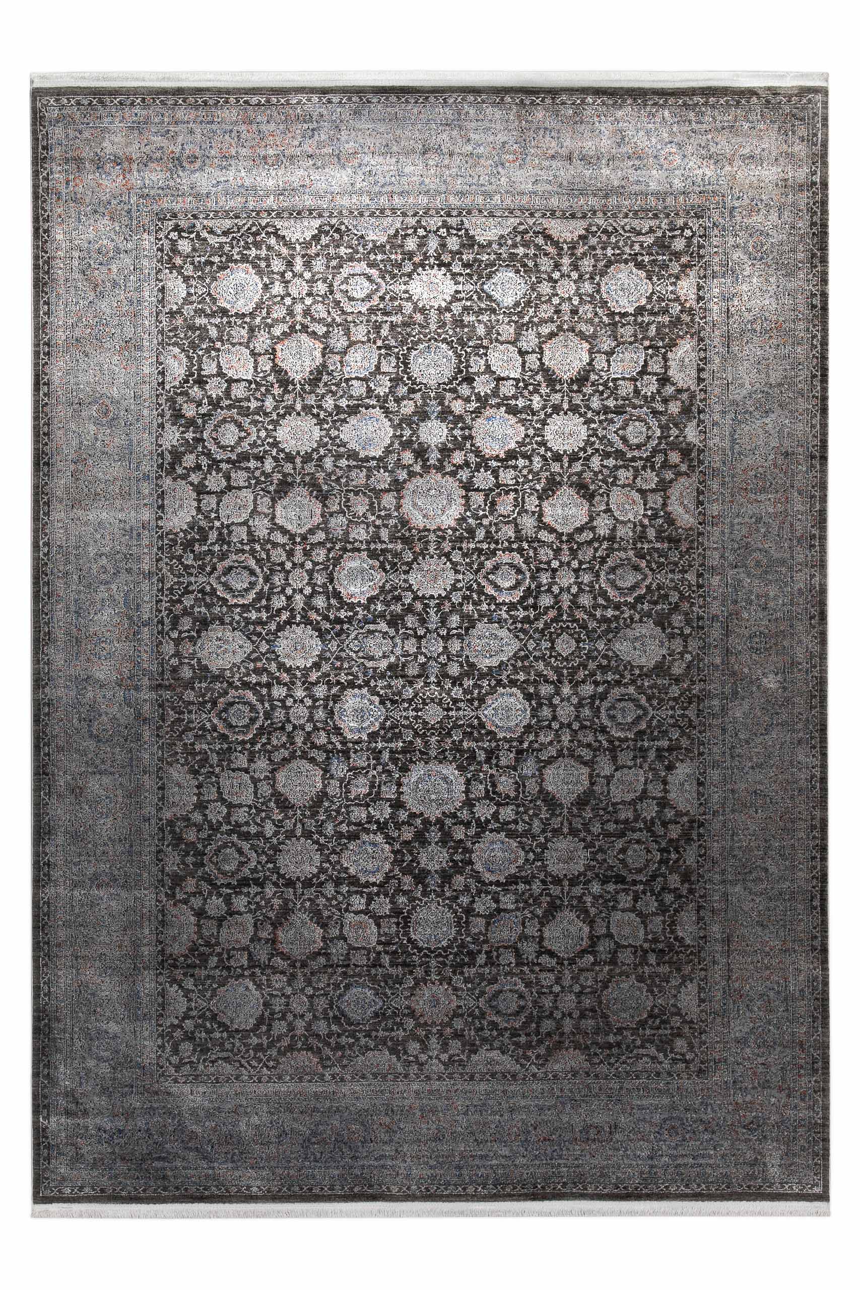 weconhome-lunasilk-vintage-kurzflorteppich-blau-grau image 2