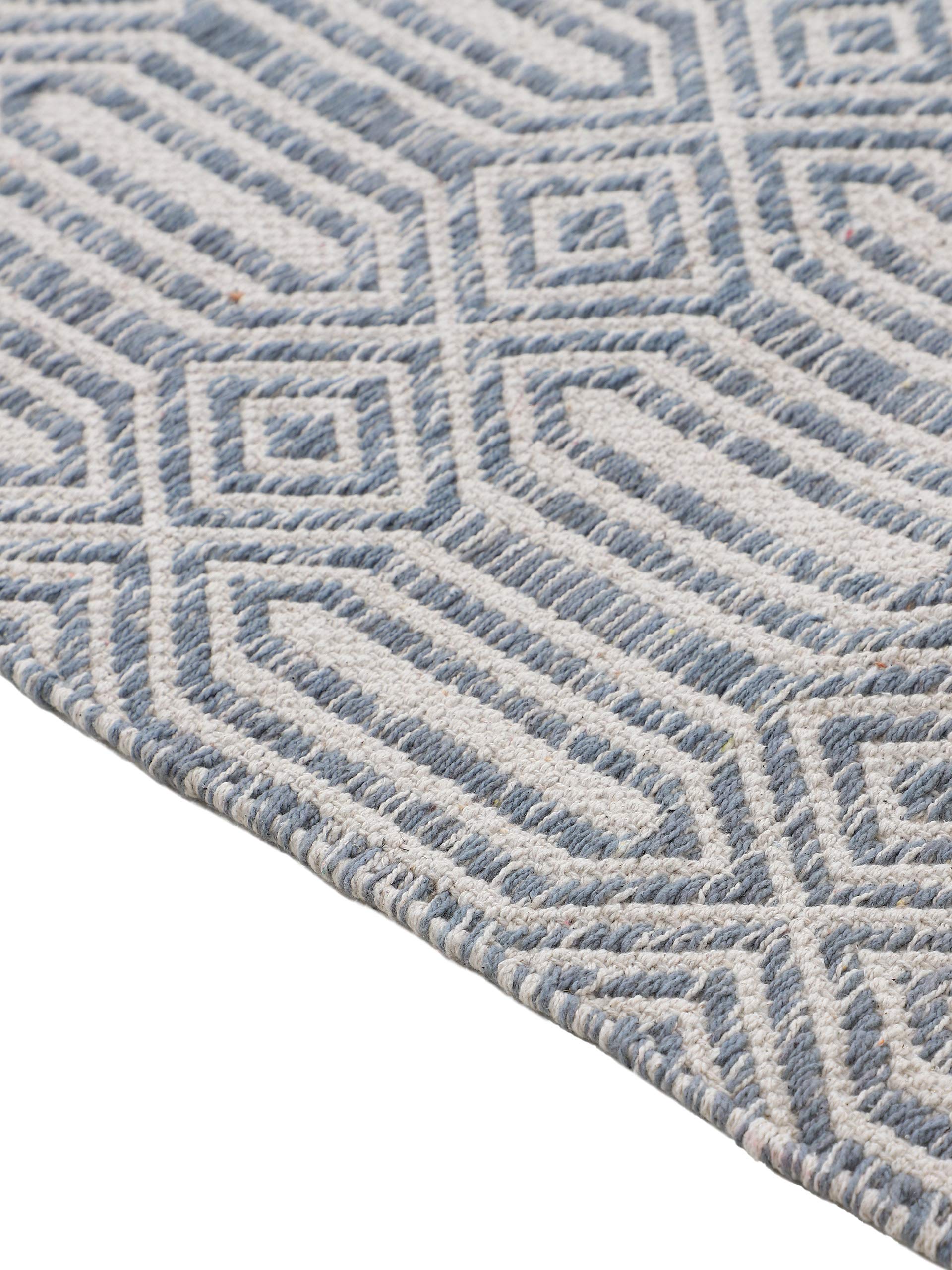 carpetfine-kelim-oregan-teppich-grau-80x150-cm-flachgewebe-baumwolle image 5