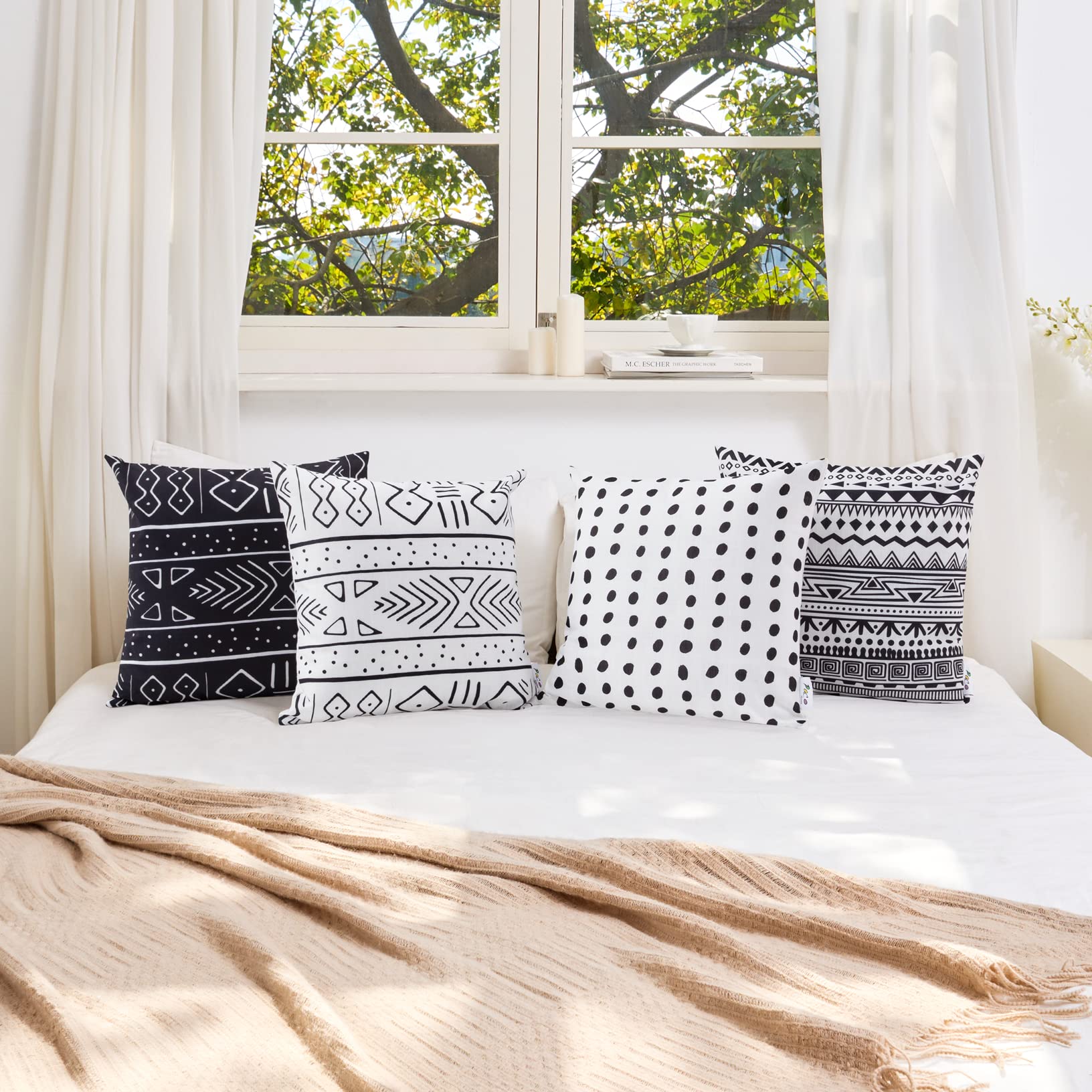 paco-home-kissenbezug-4er-set-geometrisch-modern-schwarz-wei image 2