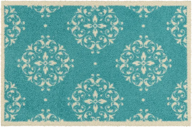 salonloewe-fancywork-turquoise-eingangsmatte-50-x-75-cm-schmutzfangmatte-in-t-rk image 1