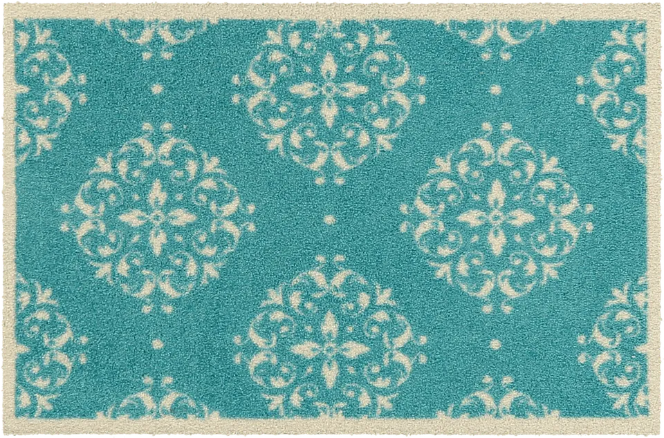 salonloewe-fancywork-turquoise-eingangsmatte-50-x-75-cm-schmutzfangmatte-in-t-rk image 1