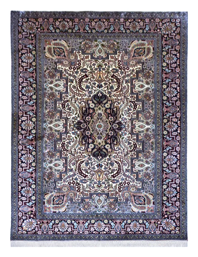 kayoom-kashan-9046-teppich-orient-design-handgewebt-123x182-cm image 1