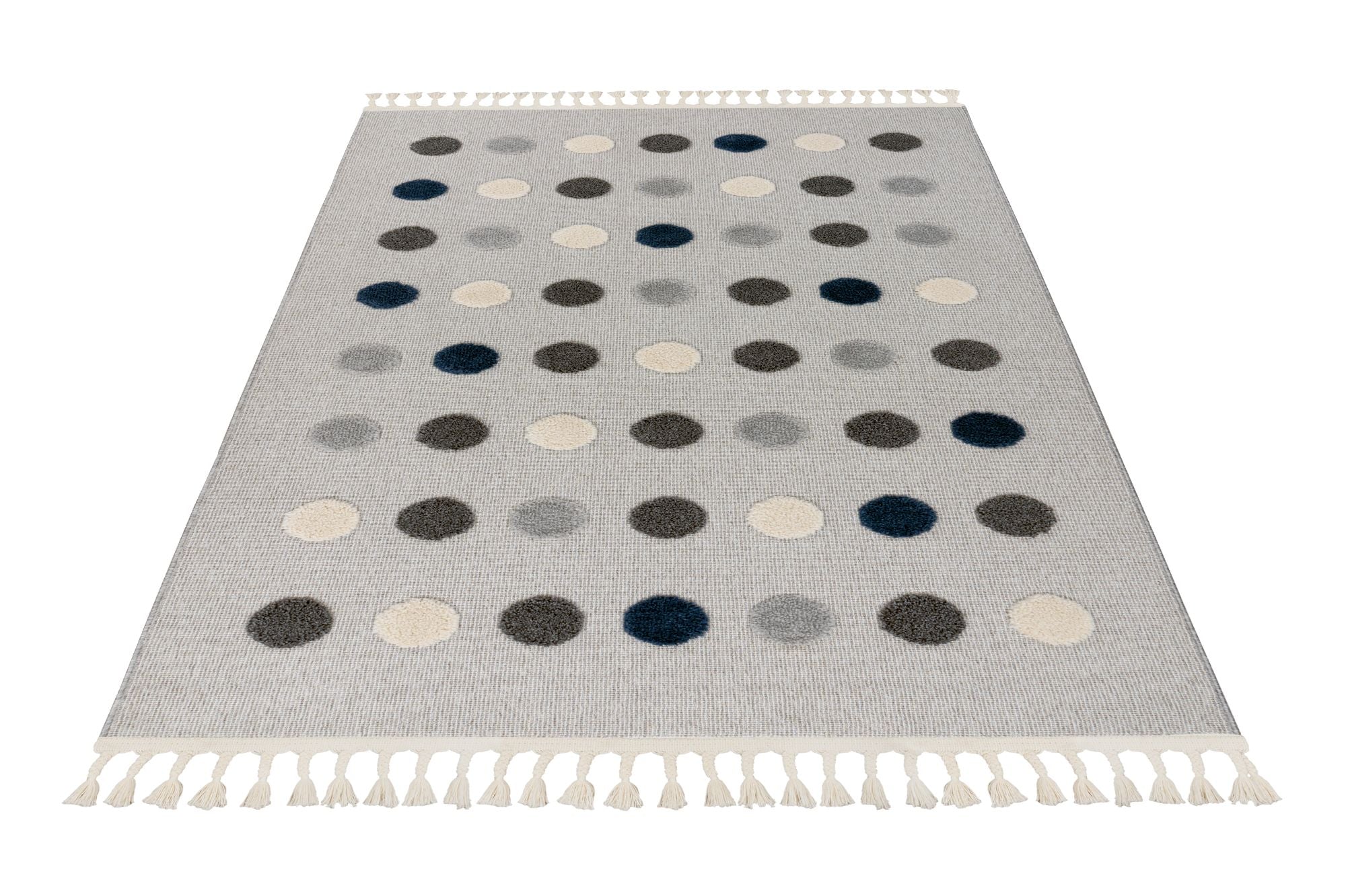 kayoom-modena-419-moderner-kurzflorteppich-mit-gepunktetem-design-in-grau-maschi image 3