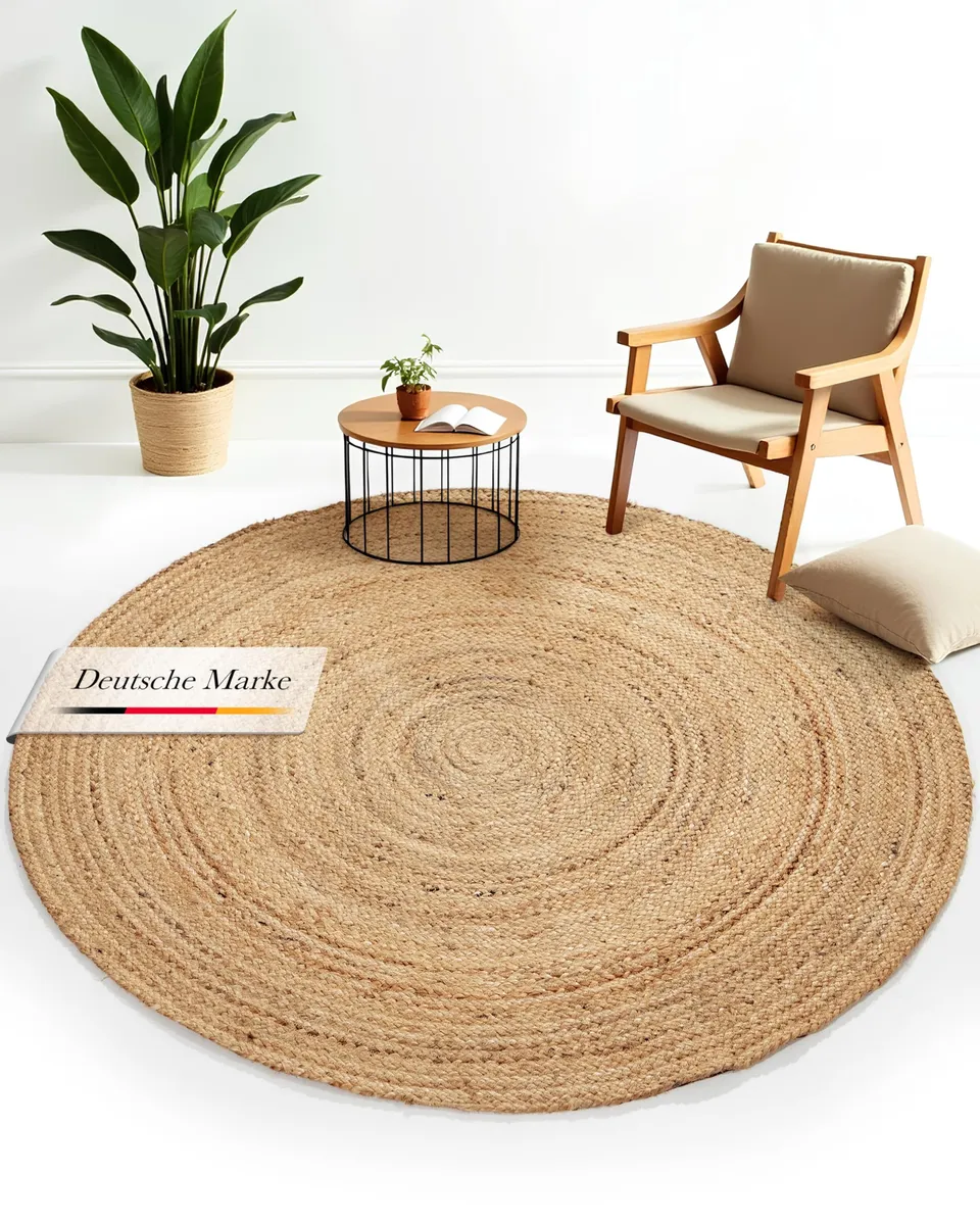 carpetfine-juteteppich-nele-beige-rund-60-cm image 1