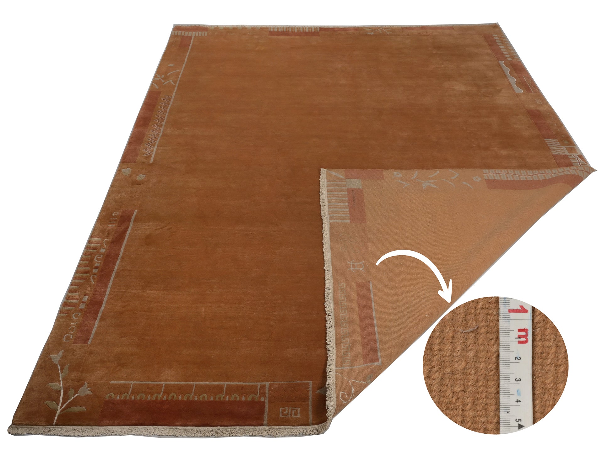 weconhome-tibet-retro-teppich-rot-braun-handgekn-pft-bord-re image 2