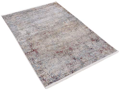 carpetfine-vintage-teppich-stains-beige-80x150-cm-rechteckig-aus-viskose-polyest image 7