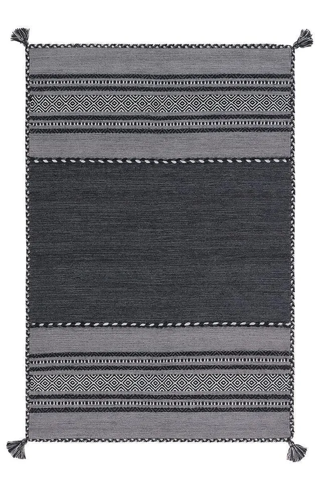 kayoom-navarro-2919-pflegeleichter-baumwollteppich-mit-streifenmuster-und-quaste image 1