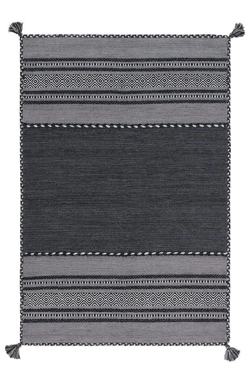 kayoom-navarro-2919-pflegeleichter-baumwollteppich-mit-streifenmuster-und-quaste image 1