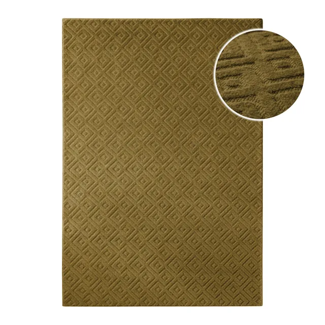 weconhome-castello-two-kurzflor-teppich-blass-gr-n-aus-schurwolle image 1