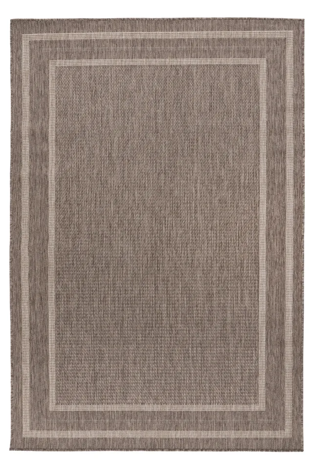 kayoom-retreat-125-kurzflorteppich-5-mm-florh-he-polypropylen-taupe-pflegeleicht image 1