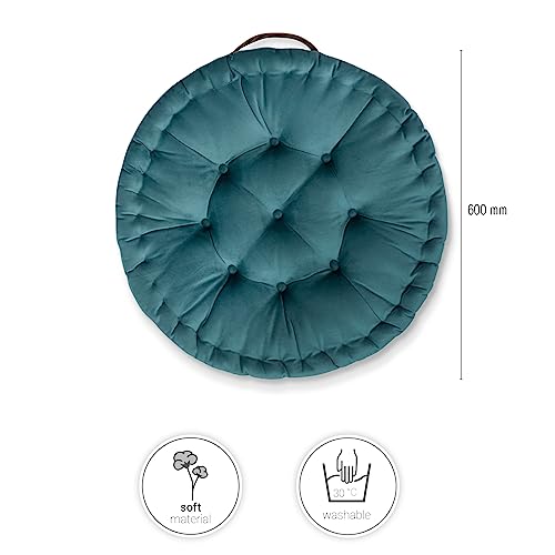 paco-home-cotton-bodenkissen-rund-uni-t-rkis-60x60x8-cm image 8