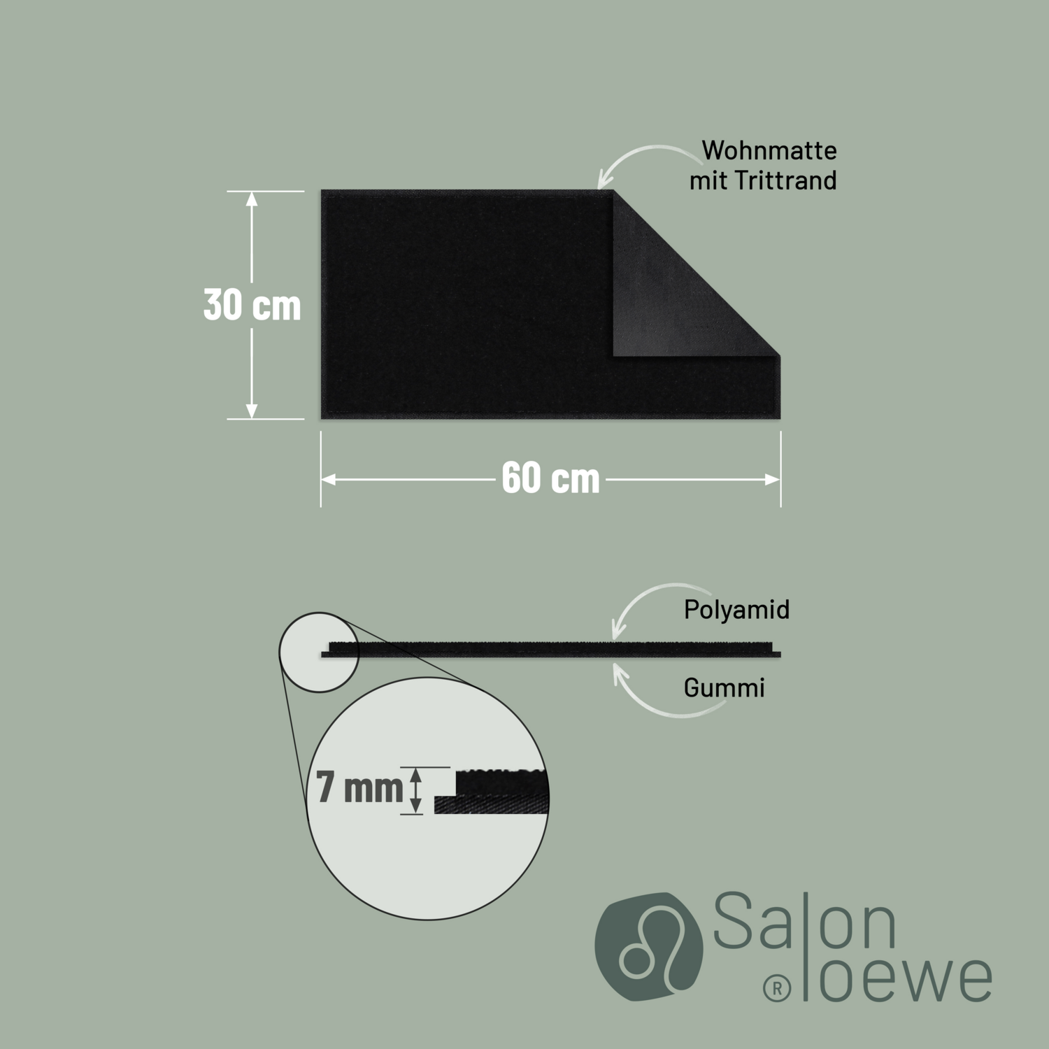 salonloewe-schwarz-minimatte-30-x-60-cm image 3