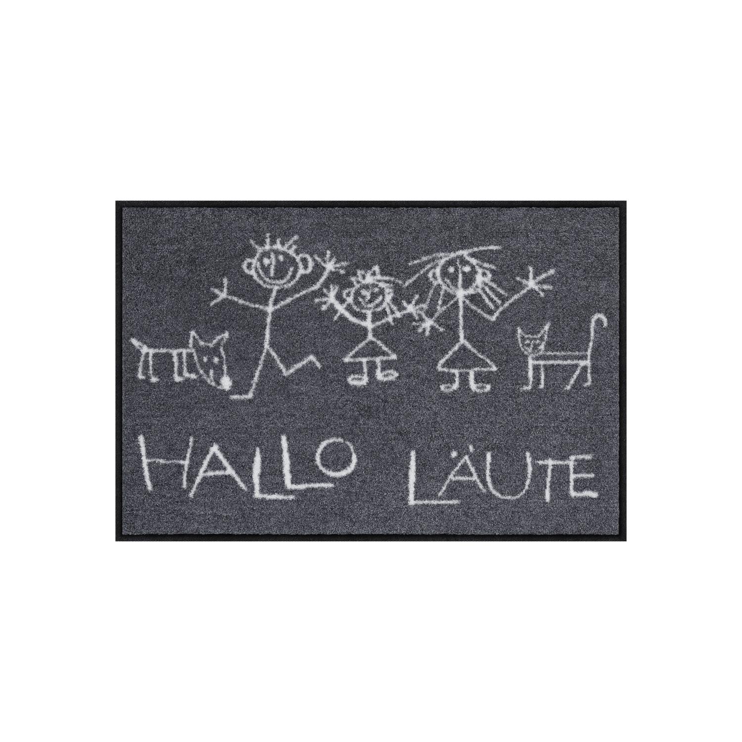 salonloewe-hallo-l-ute-fu-matte-50-x-75-cm-dunkelgrau-familienmotiv-polyamid image 1
