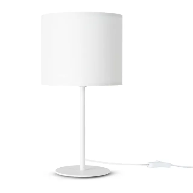 paco-home-tischlampe-e14-uni-stoffschirm-nachttischlampe image 1