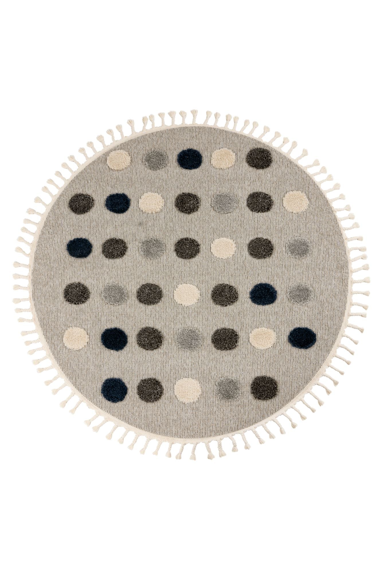 kayoom-modena-419-moderner-kurzflorteppich-mit-gepunktetem-design-in-grau-maschi image 7