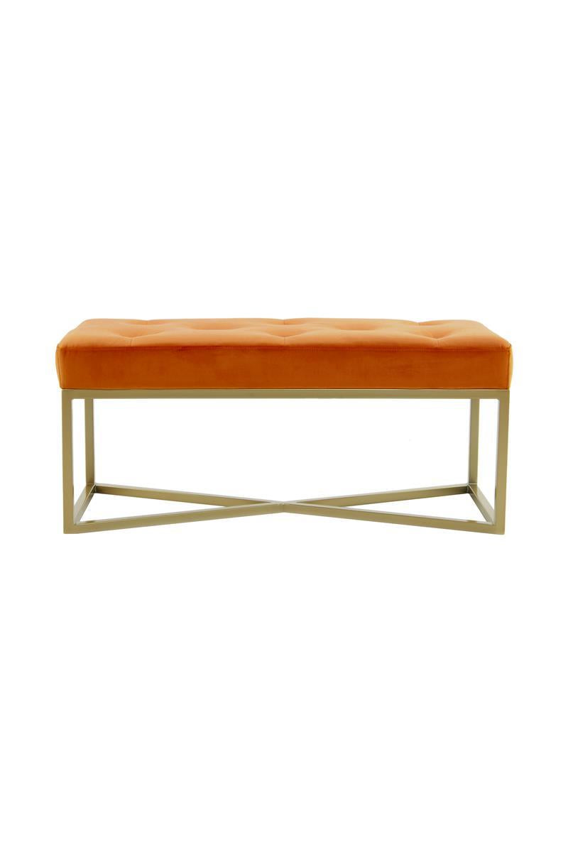 kayoom-cameron-125-sitzbank-eleganter-sitzhocker-in-samtoptik-mit-goldenen-metal image 2