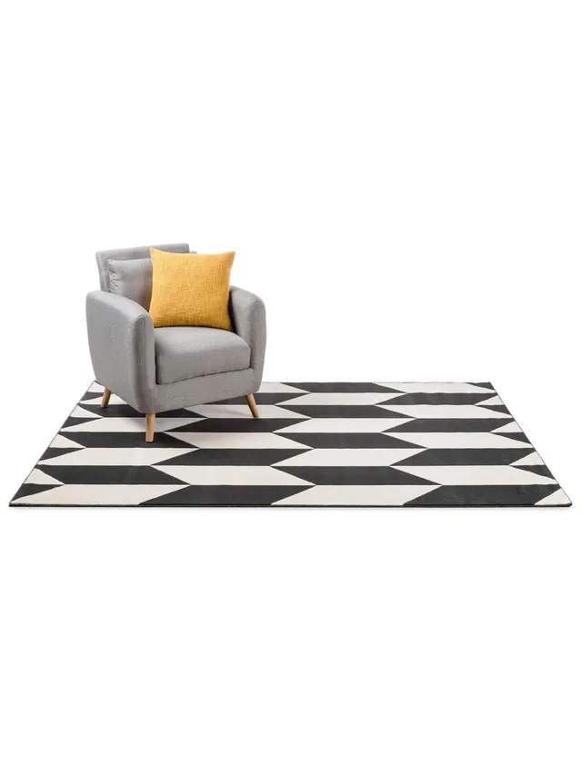 benuta-pop-teppich-dessert-schwarz-wei-120x170-cm-grafischer-zickzack-teppich-au image 1