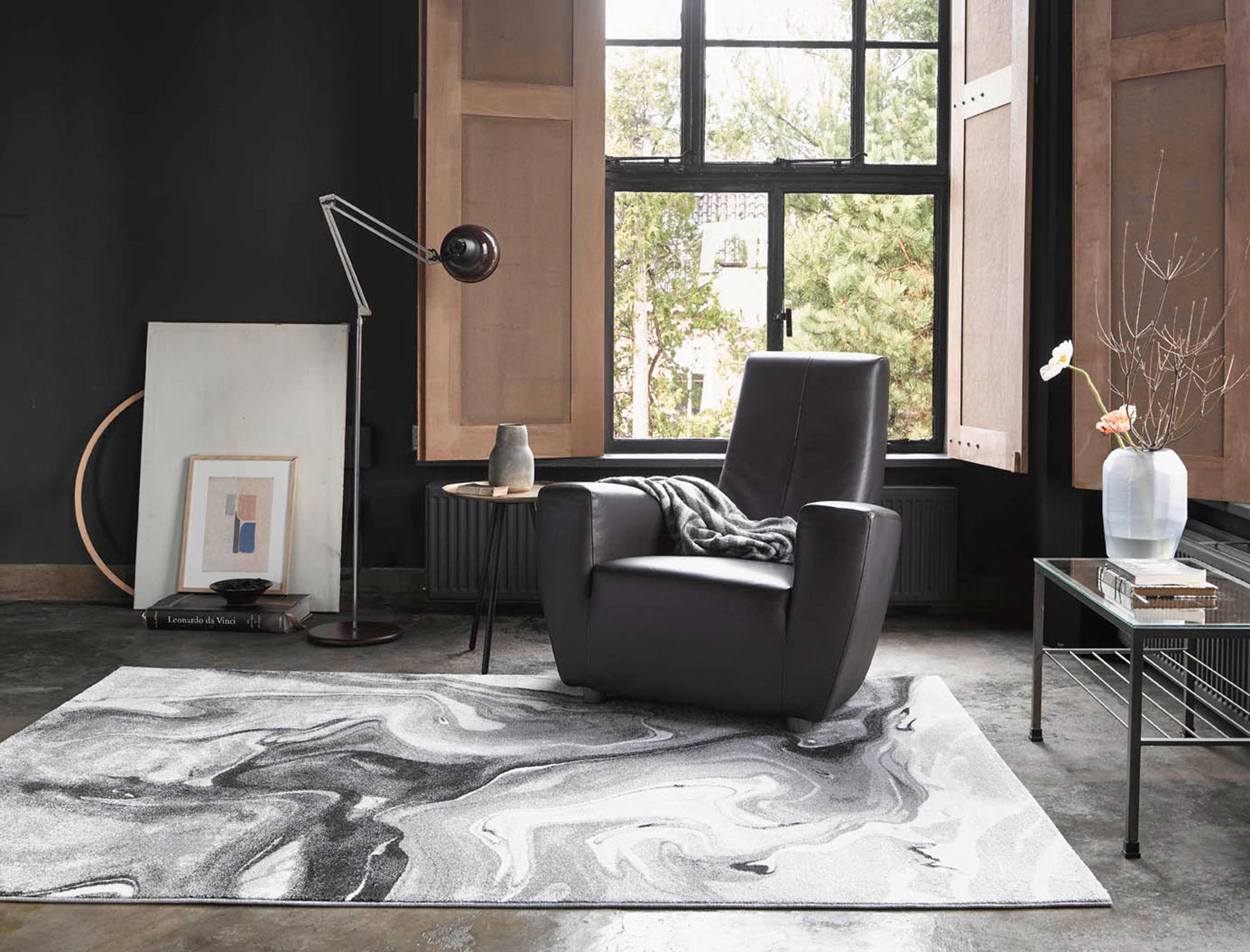 weconhome-kurzflor-teppich-voyage-grau-silber-marmor-optik image 8