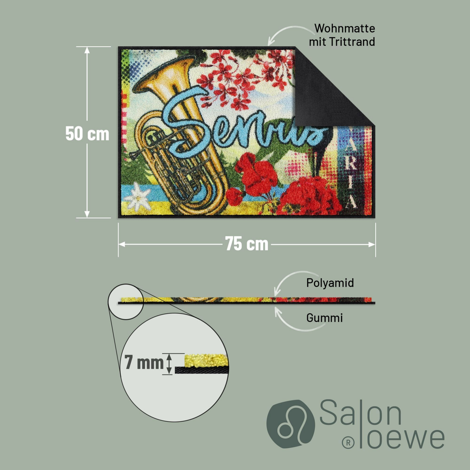 salonloewe-bavaria-eingangsmatte-50-x-75-cm-vintage-design-made-in-germany image 4