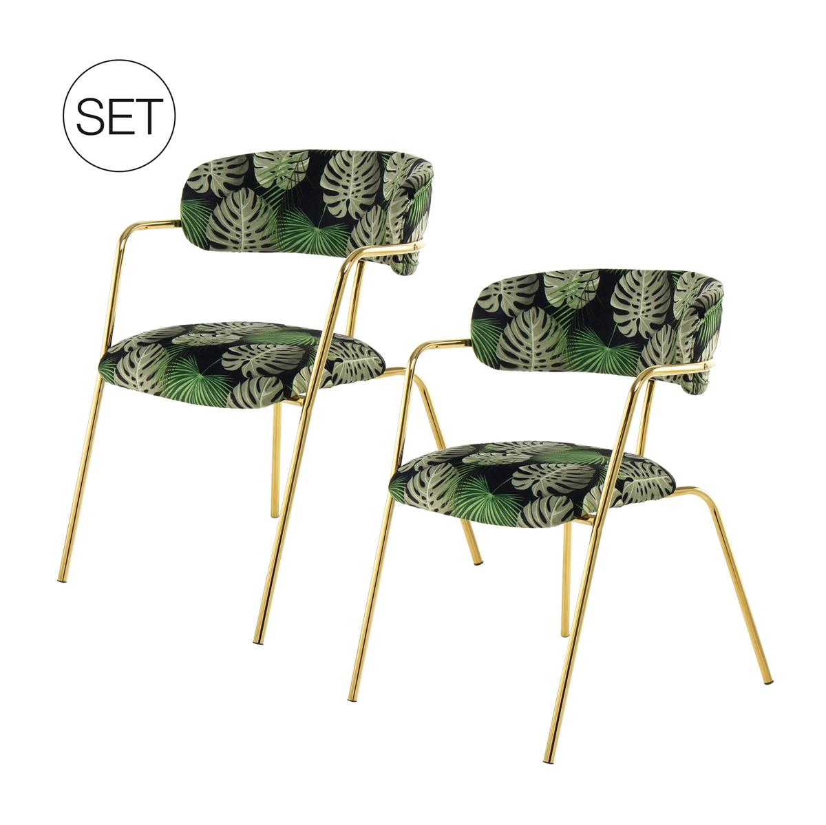 kayoom-stuhl-forest-625-2er-set-esszimmerstuhl-mit-samtoptik-und-goldfarbenem-me image 1