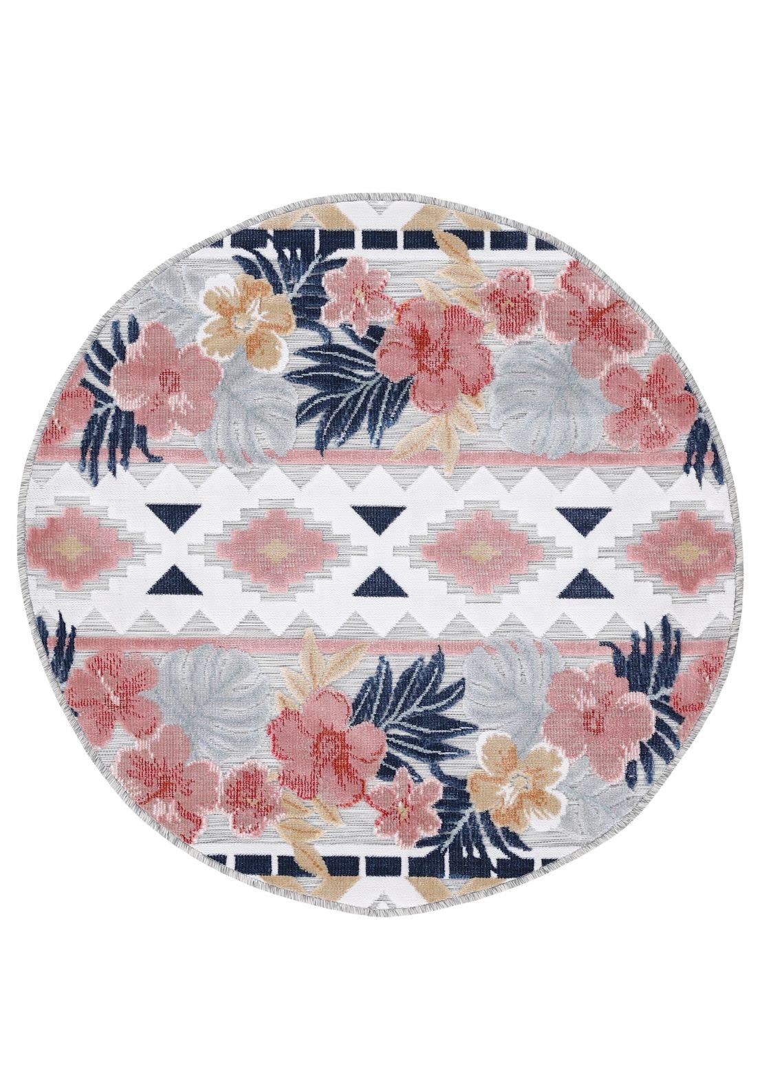 carpetfine-deja-rund-multicolor-120-cm-in-outdoor-teppich image 1