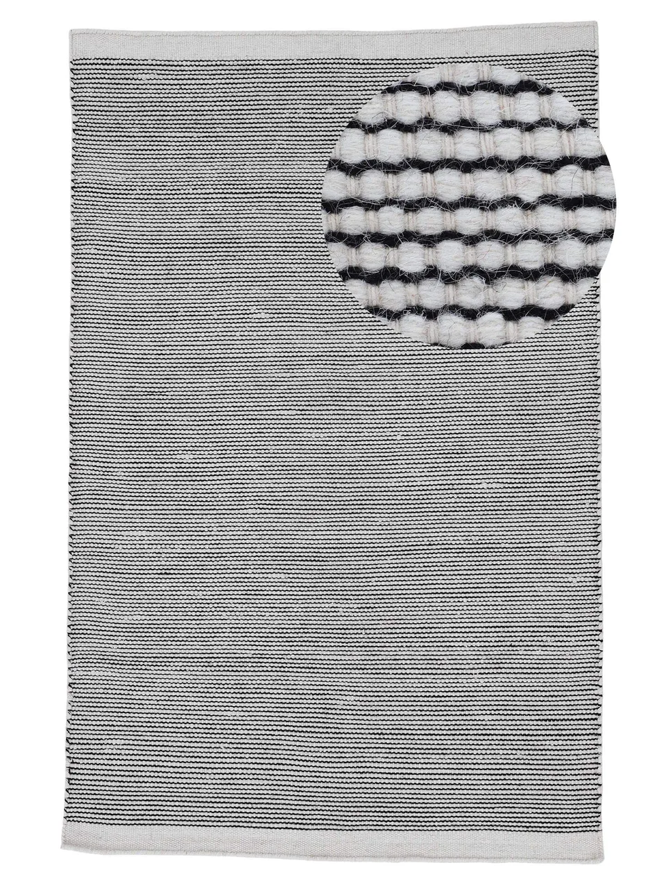 carpetfine-wollteppich-mona-schwarz-wei-200x290-cm image 1