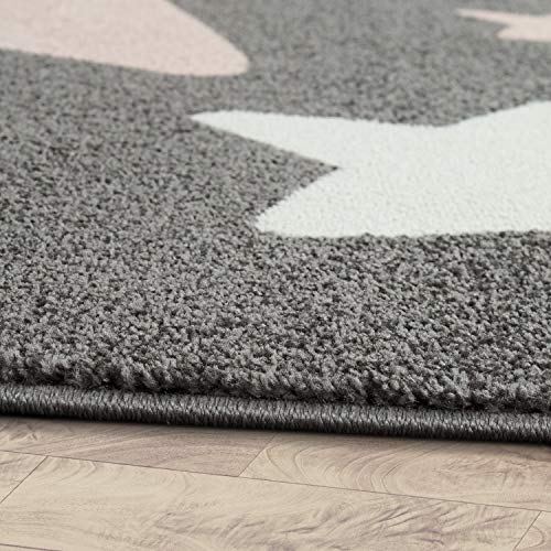 paco-home-kinderteppich-sterne-rund-200-cm-in-grau-rosa image 8