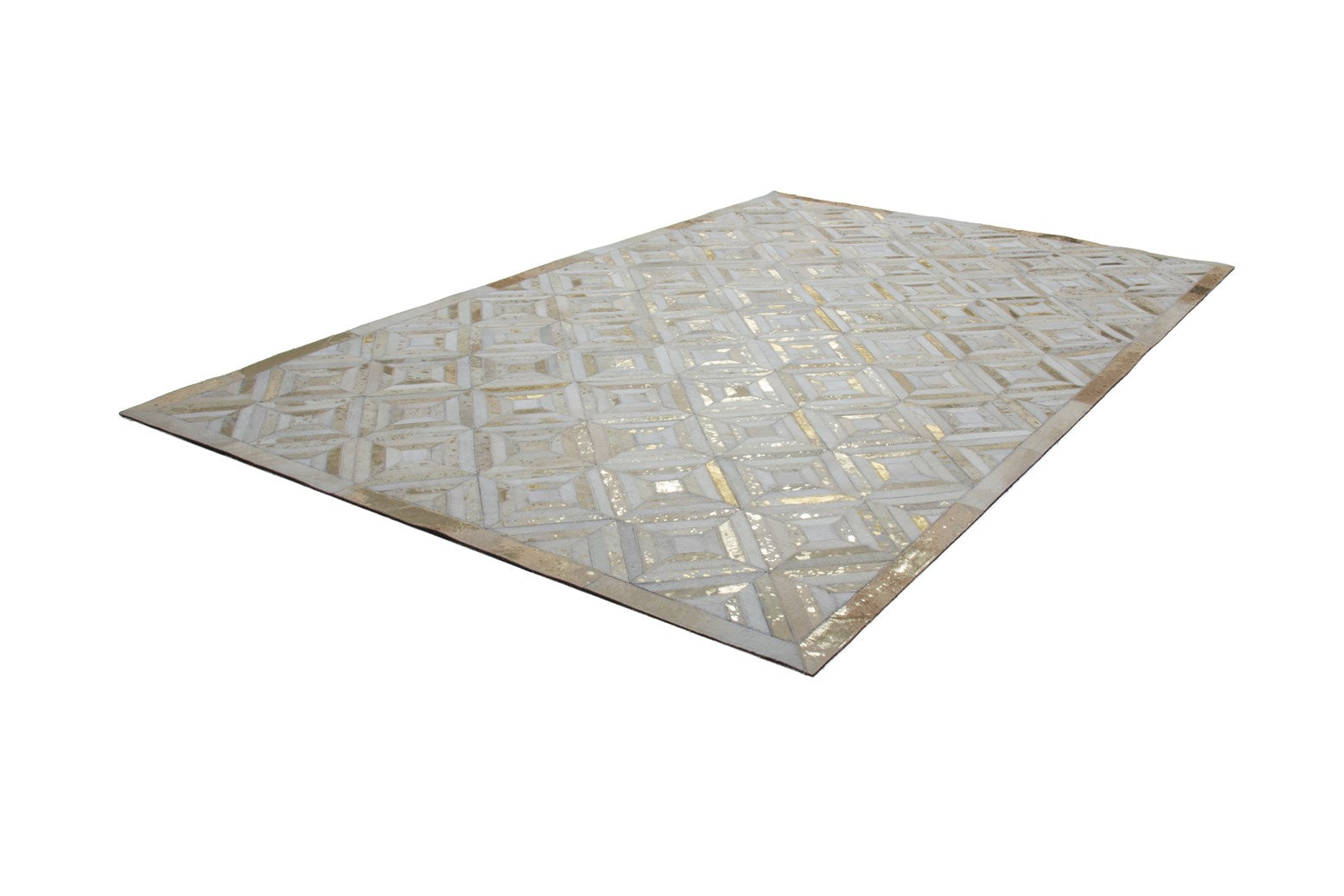 kayoom-lederteppich-spark-410-100-leder-metallic-applikationen-handgefertigt-120 image 2