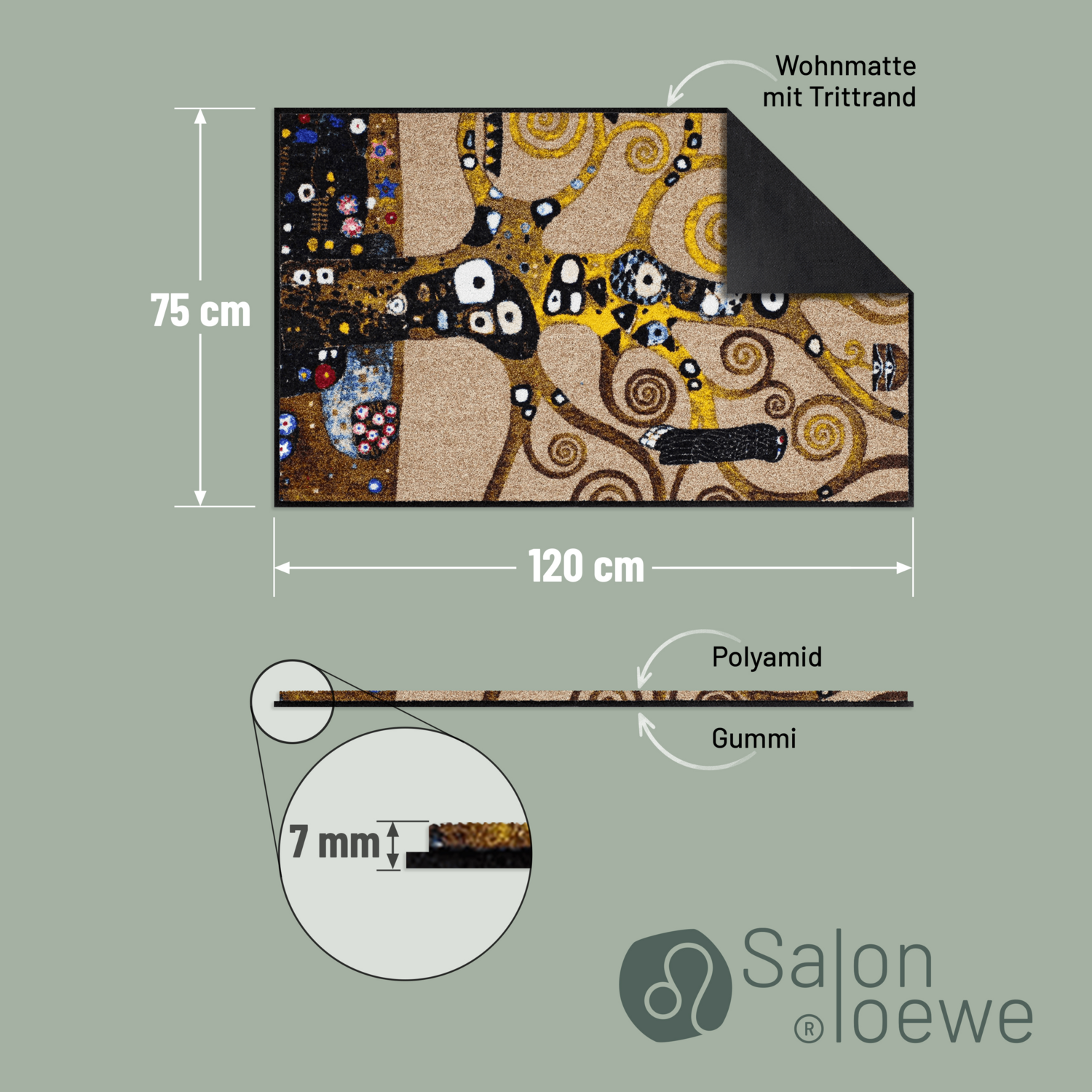 salonloewe-klimt-lebensbaum-l-ufer-75-x-120-cm-k-nstlerische-fu-matte-aus-polyam image 4