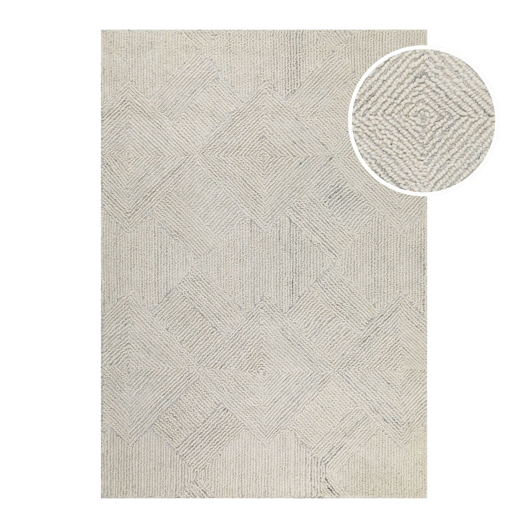 weconhome-kurzflor-teppich-hamptons-thirtythree-elfenbein-handgetuftet-wolle-mix image 1